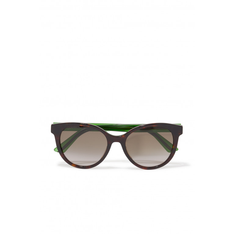 Gucci- Round Frame Sunglasses Brown