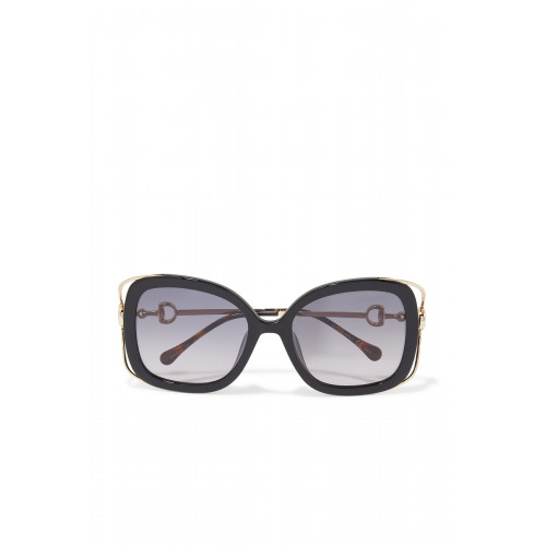 Gucci- Oversized Injected Sunglasses Black