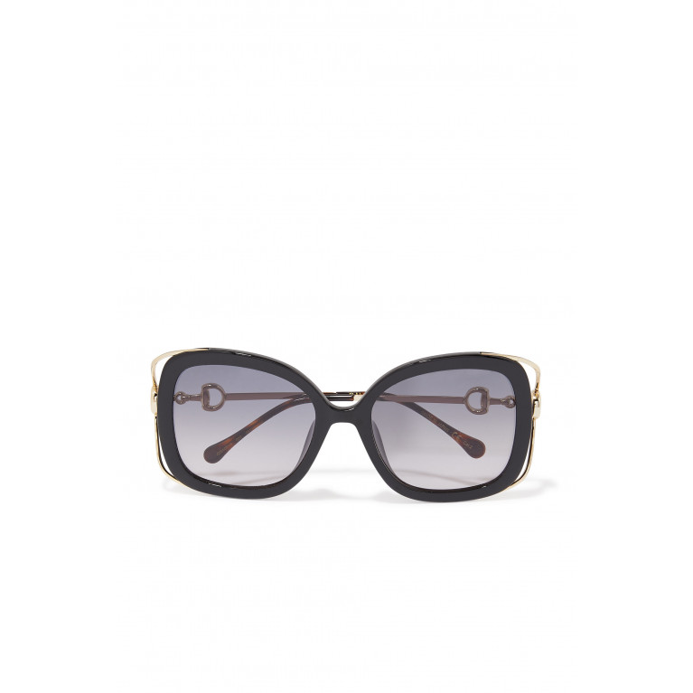 Gucci- Oversized Injected Sunglasses Black