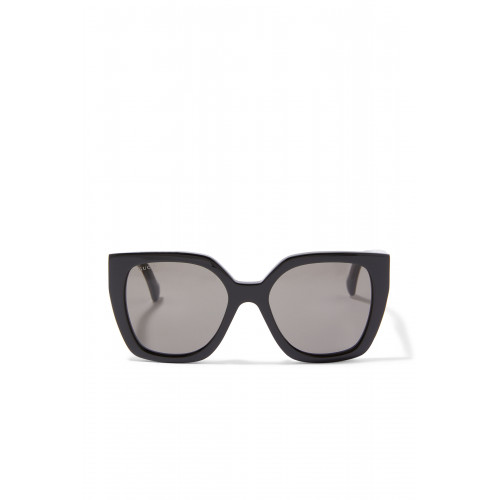 Gucci- Square-Frame Acetate Sunglasses Black