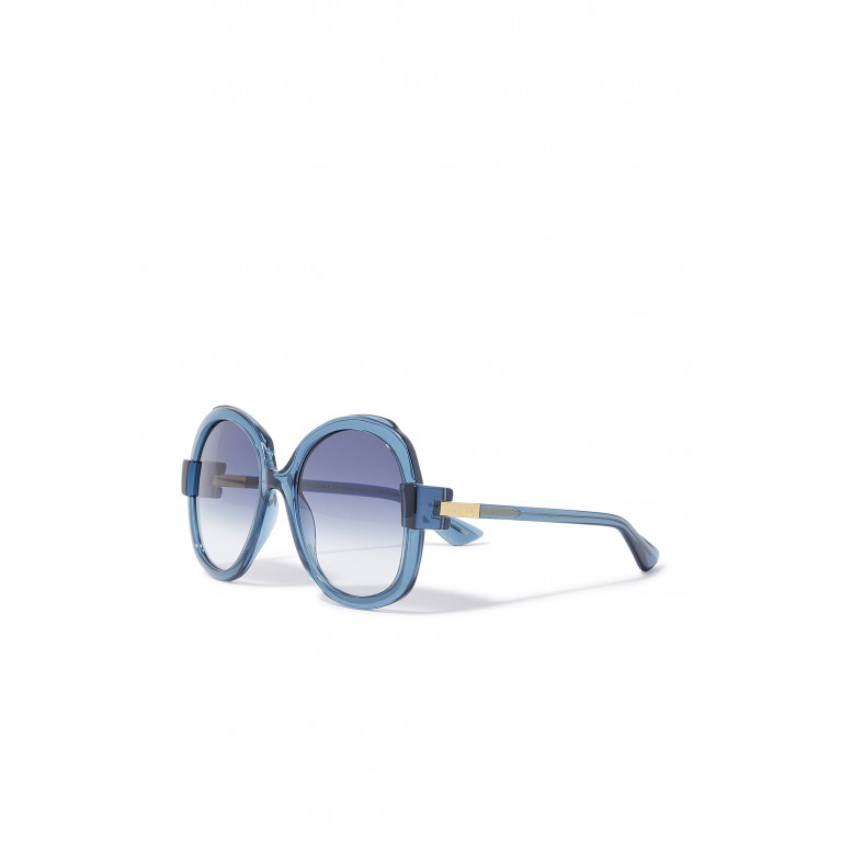 Gucci- Round Frame Sunglasses Blue