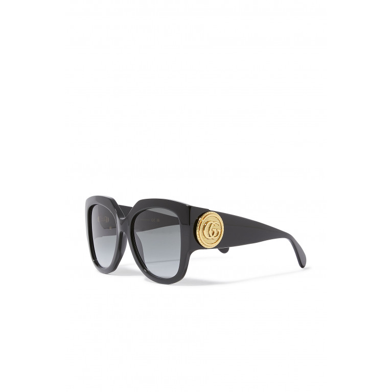 Gucci- Square Frame Sunglasses Black