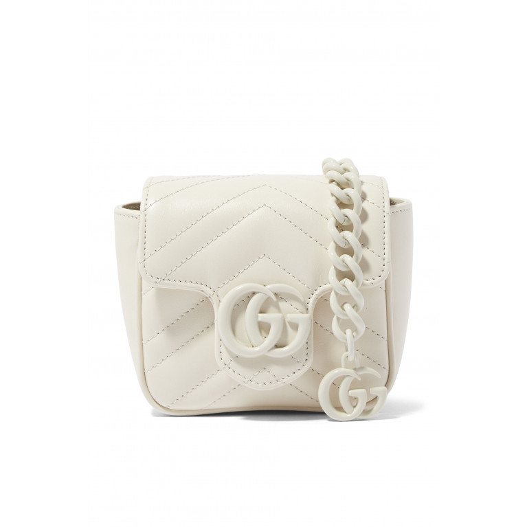 Gucci- GG Marmont Matelassé Belt Bag White