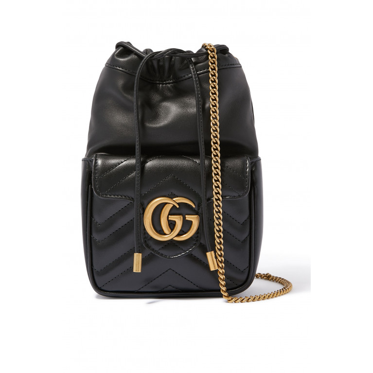 Gucci- GG Marmont Mini Bucket Bag Black