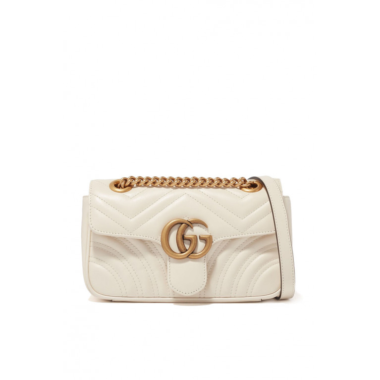 Gucci- GG Marmont Matelassé Mini Bag White