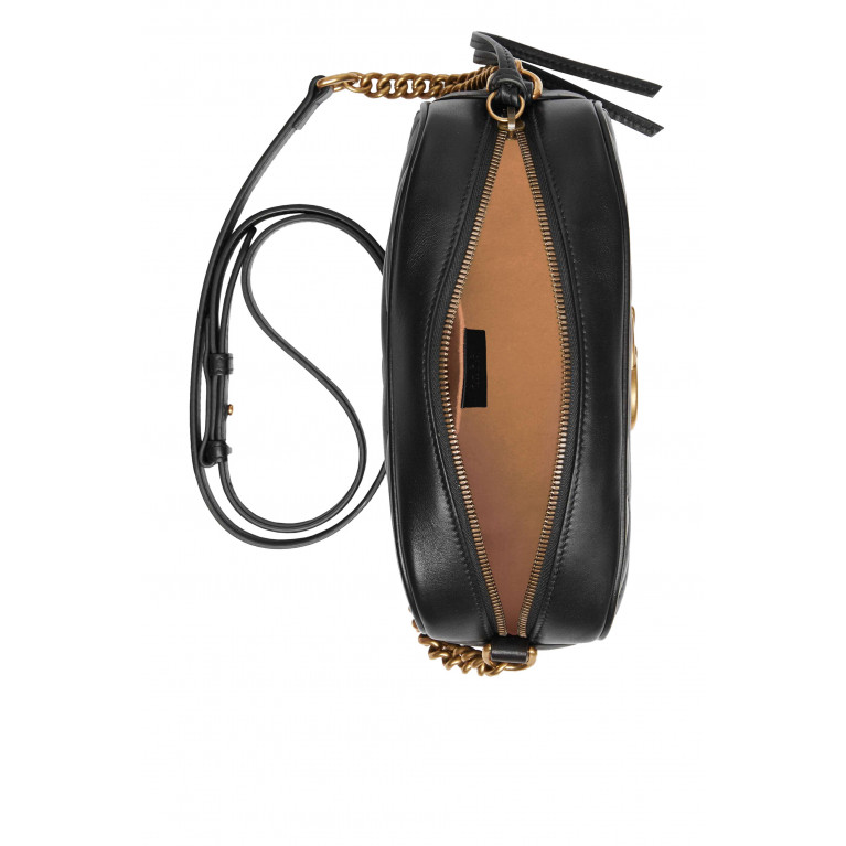 Gucci- GG Marmont Small Matelassé Shoulder Bag Black