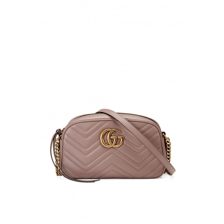 Gucci- GG Marmont Small Matelassé Shoulder Bag Pink