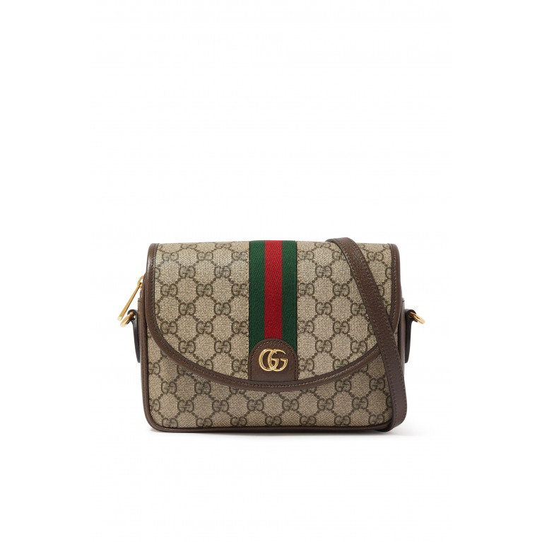 Gucci- Ophidia Mini GG Shoulder Bag Brown
