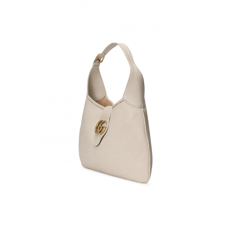 Gucci- 'A' Leather Shoulder Bag White