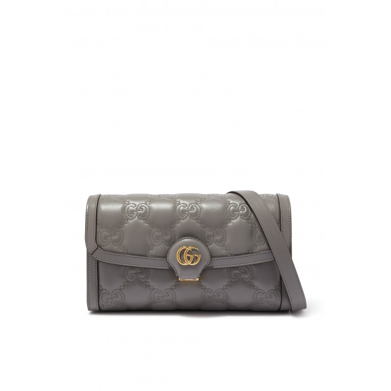 Gucci- GG Matelassé Small Bag Grey