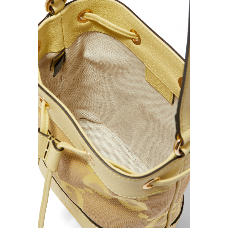 Gucci- Ophidia Jumbo GG Mini Bucket Bag Beige/Yellow