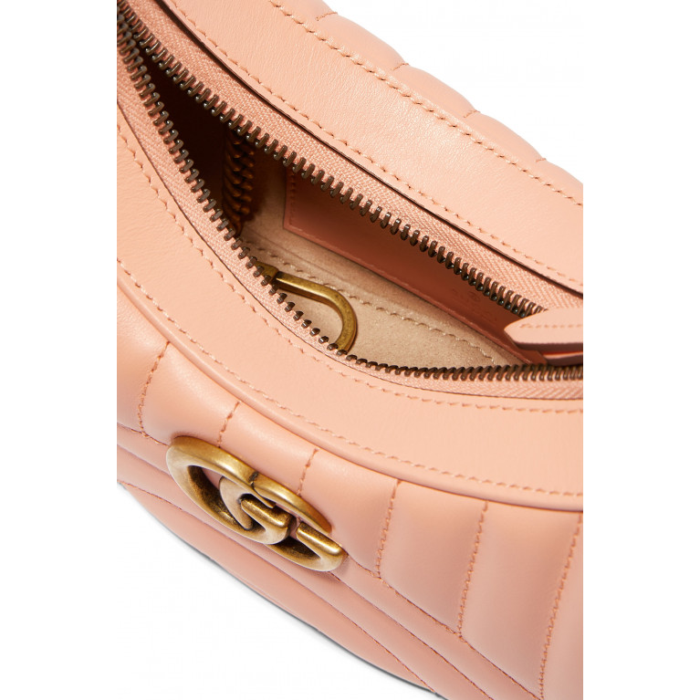 Gucci- GG Marmont Half-Moon Mini Bag Pink