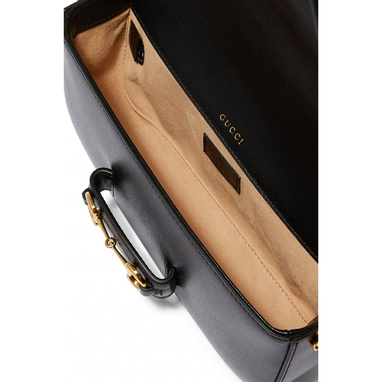 Gucci- Horsebit 1955 Small Shoulder Bag Black