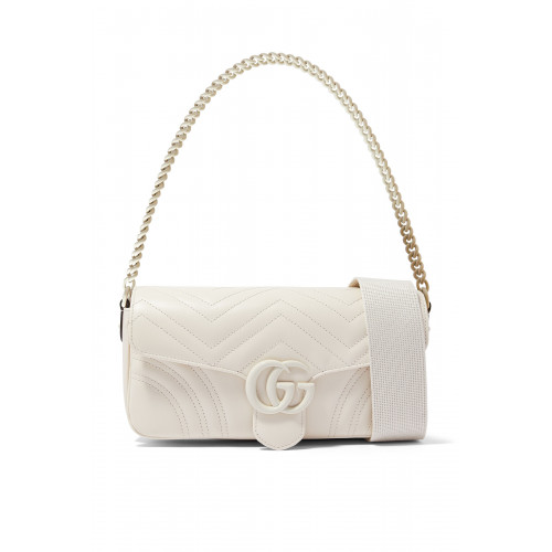 Gucci- GG Marmont Matelassé Shoulder Bag White