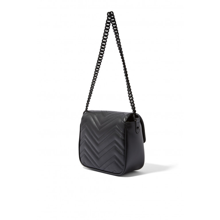 Gucci- GG Marmont Matelassé Mini Shoulder Bag Black