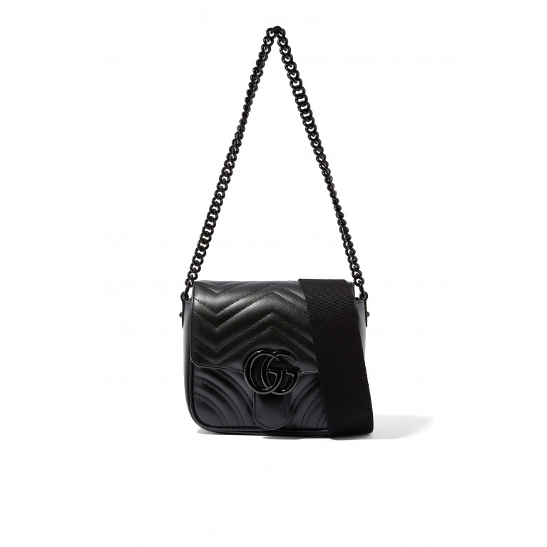 Gucci- GG Marmont Matelassé Mini Shoulder Bag Black