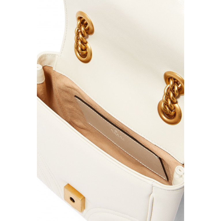 Gucci- GG Marmont Mini Shoulder Bag White