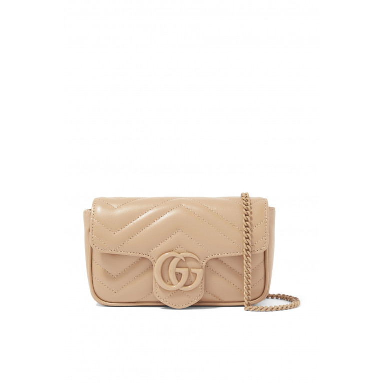 Gucci- GG Marmont Matelassé Super Mini Bag Neutral