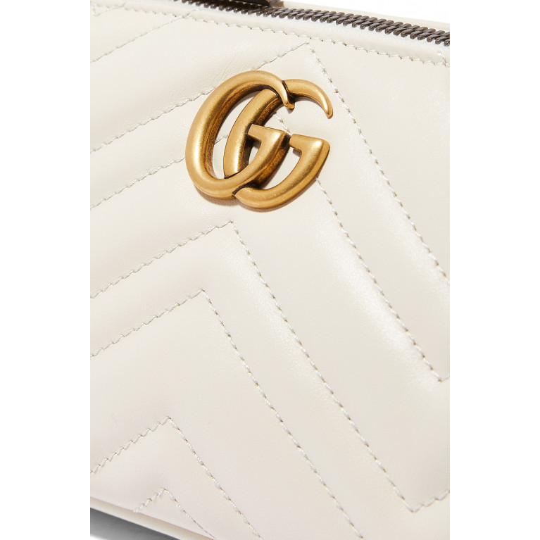 Gucci- GG Marmont Matelassé Shoulder Bag White