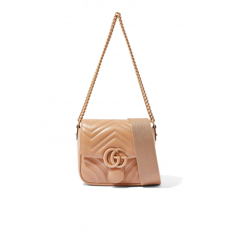 Gucci- GG Marmont Matelassé Mini Shoulder Bag Rose Pink