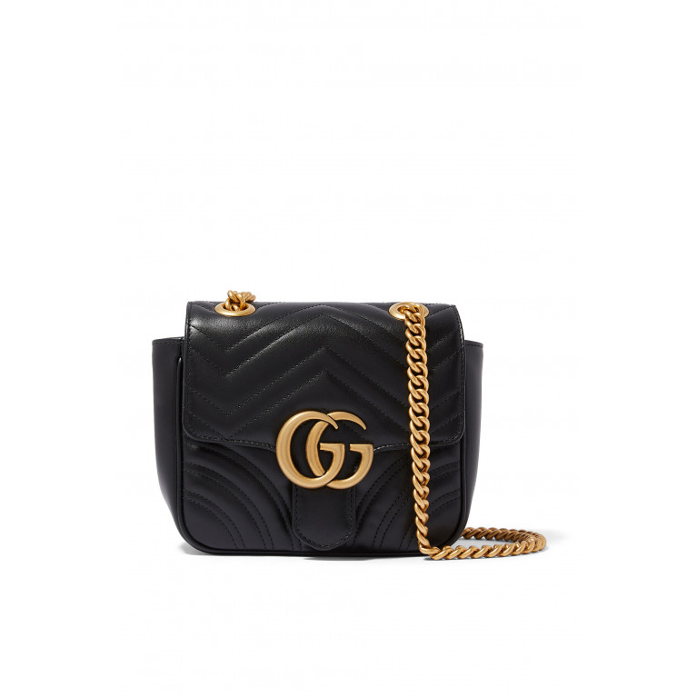 Gucci- ​​GG Marmont Mini Shoulder Bag Black