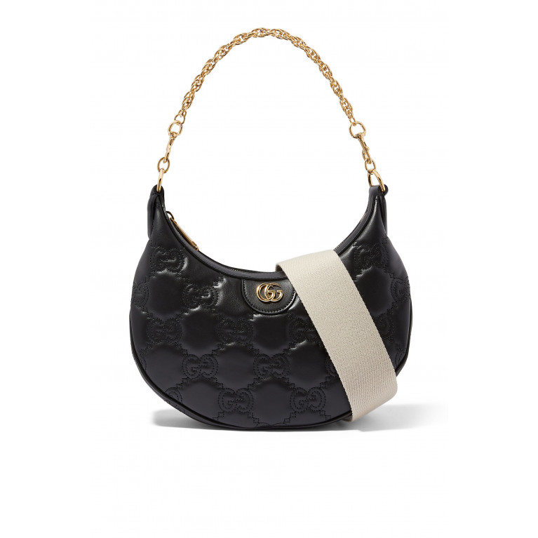 Gucci- GG Matelassé Small Shoulder Bag Black