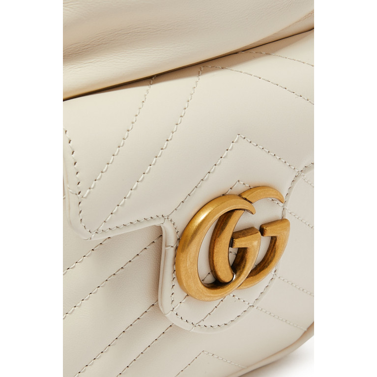 Gucci- GG Marmont Mini Bucket Bag White