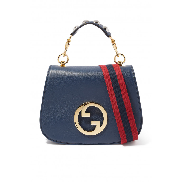 Gucci- Blondie Small Top Handle Bag Blue