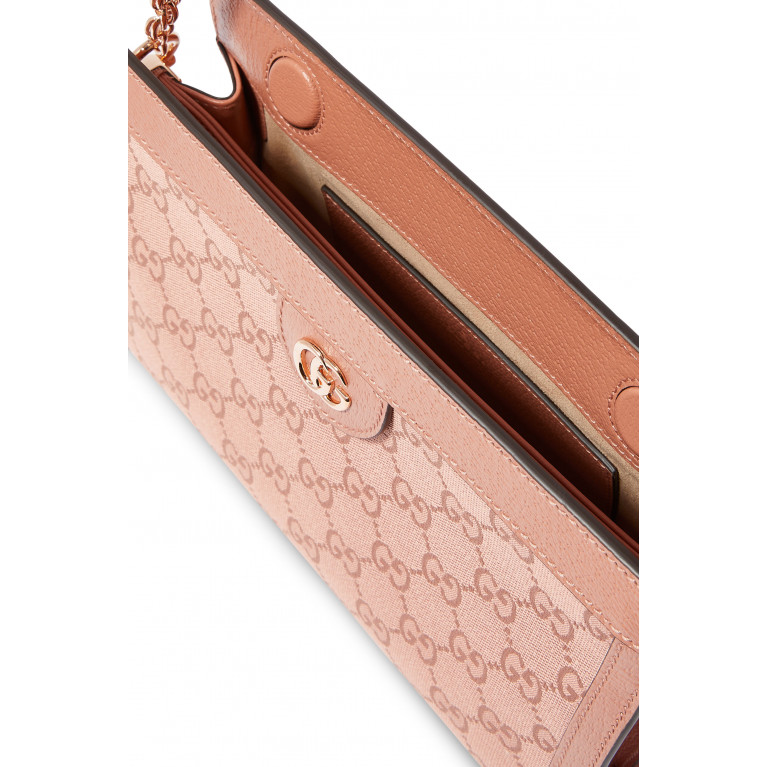 Gucci- GG Supreme Ophidia Small Shoulder Bag Pink