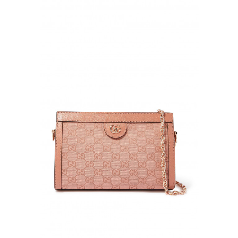 Gucci- GG Supreme Ophidia Small Shoulder Bag Pink