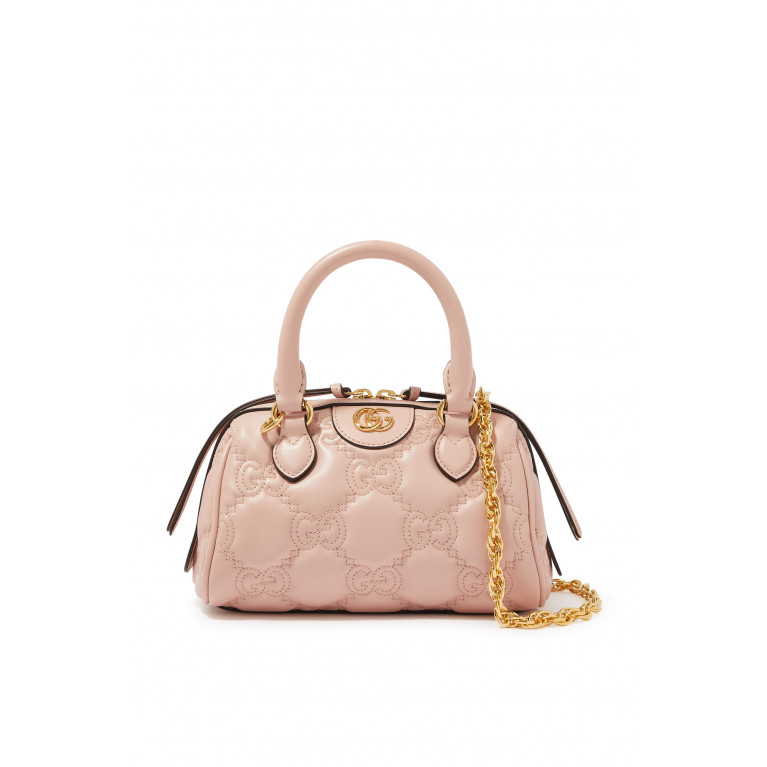 Gucci- GG Matelassé Leather Mini Bag Pink
