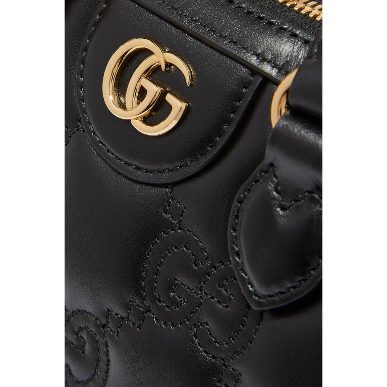 Gucci- GG Matelassé Handbag Black