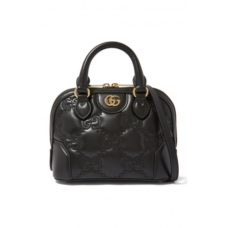 Gucci- GG Matelassé Handbag Black