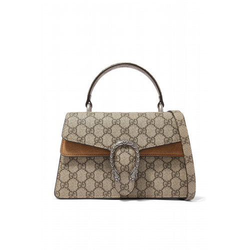 Gucci- Dionysus Small Top Handle Bag Beige/Ebony