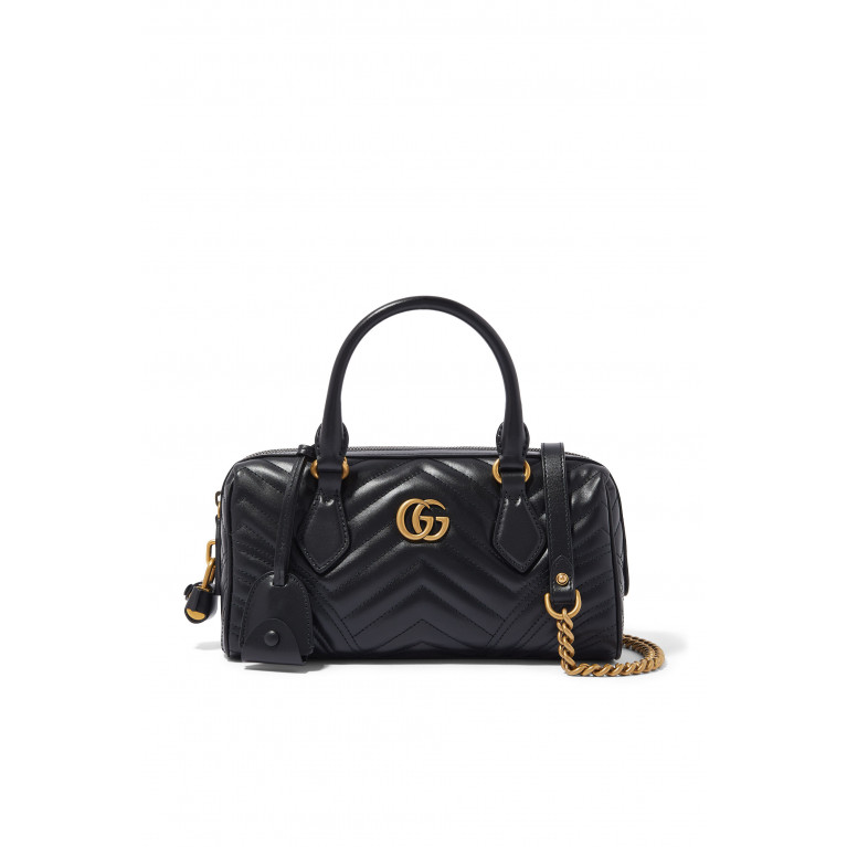 Gucci- GG Marmont Small Top Handle Bag Black