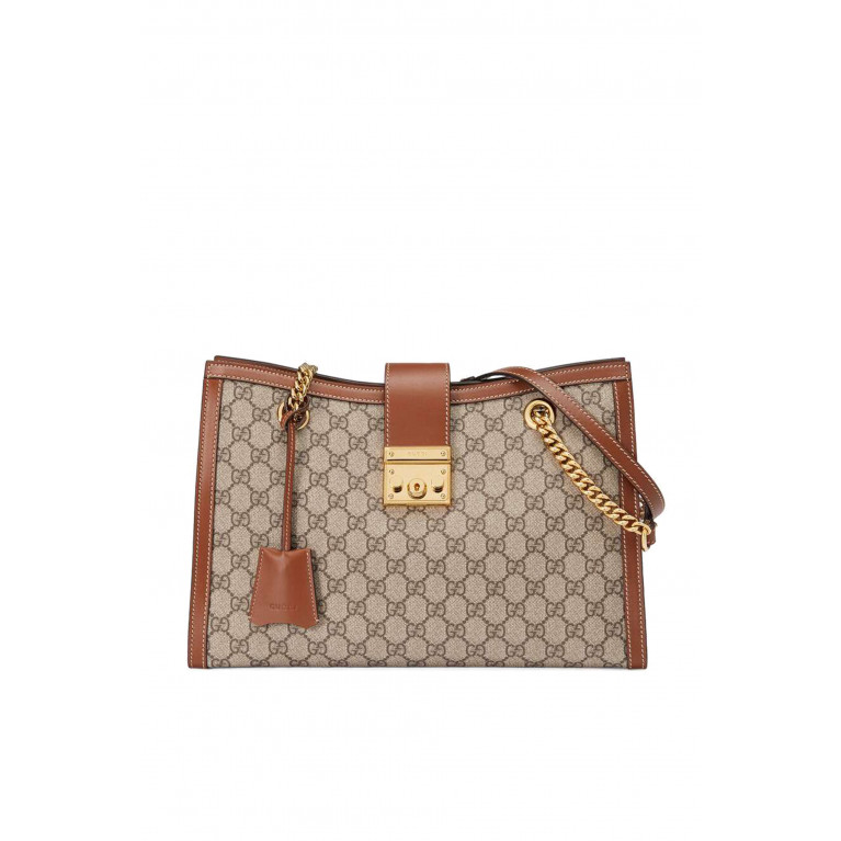 Gucci- Padlock Shoulder Bag Beige