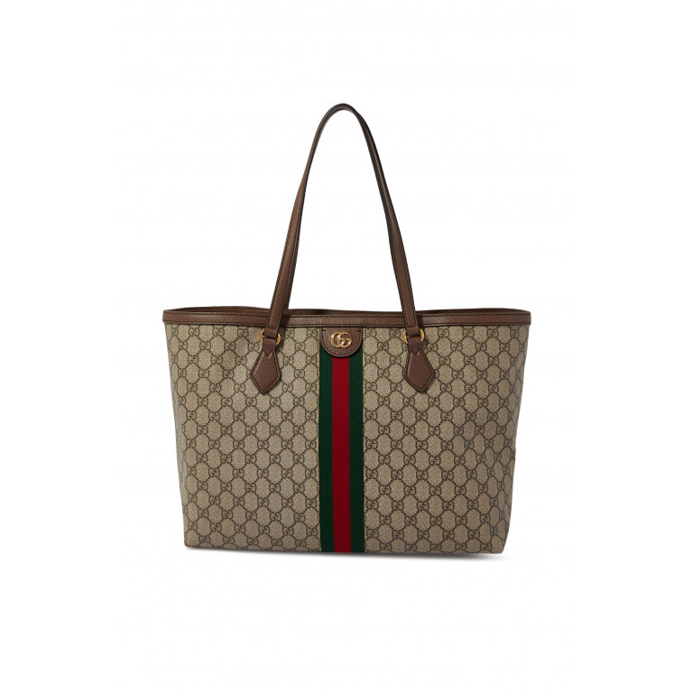 Gucci- Ophidia GG Medium Tote Bag Brown