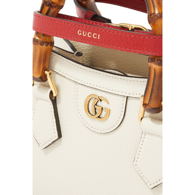 Gucci- Diana Mini Tote Bag White