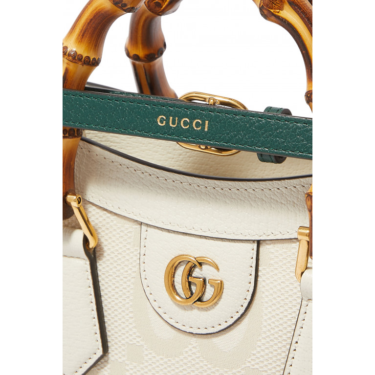 Gucci- Diana Small Jumbo GG Tote Bag White