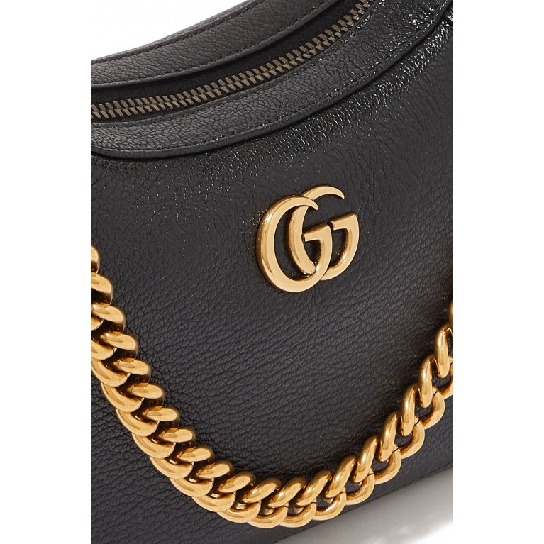 Gucci- 'A' Small GG Shoulder Bag Black