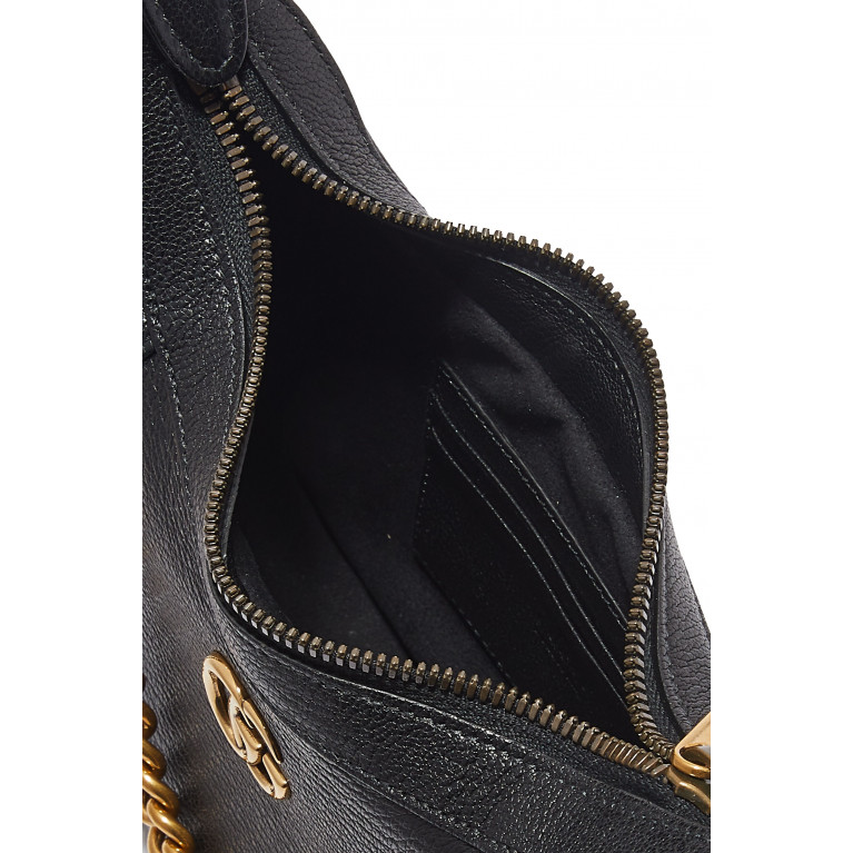 Gucci- 'A' Small GG Shoulder Bag Black