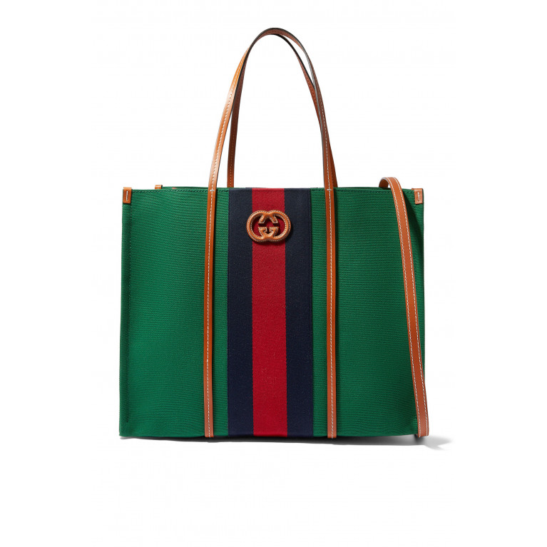 Gucci- Interlocking G Large Tote Bag Green
