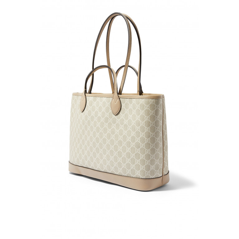 Gucci- Ophidia Medium Tote Bag Beige/White