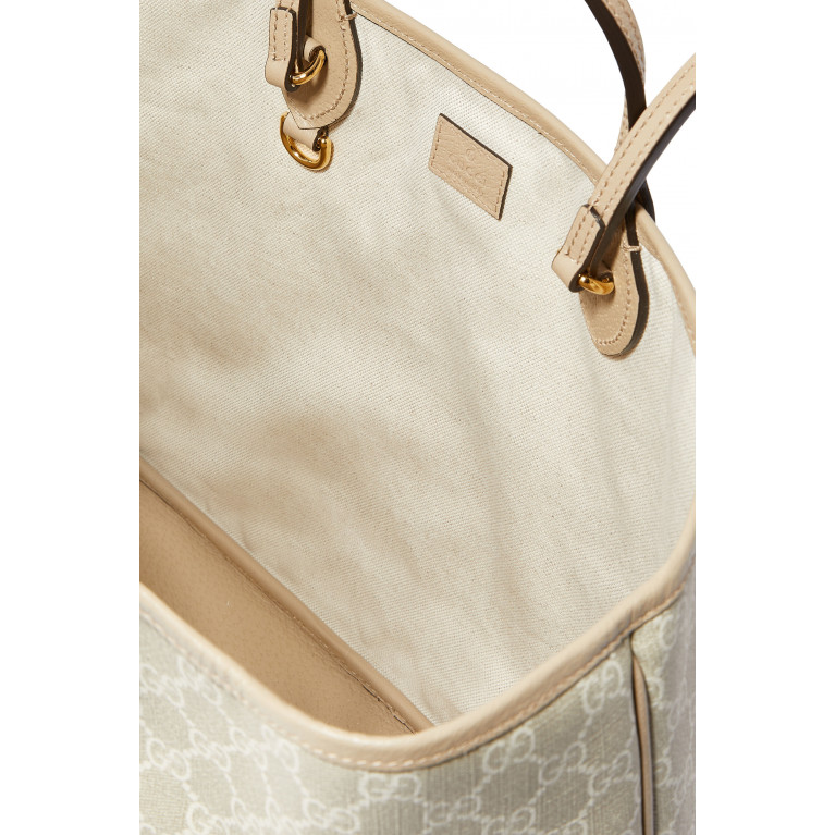 Gucci- Ophidia Medium Tote Bag Beige/White