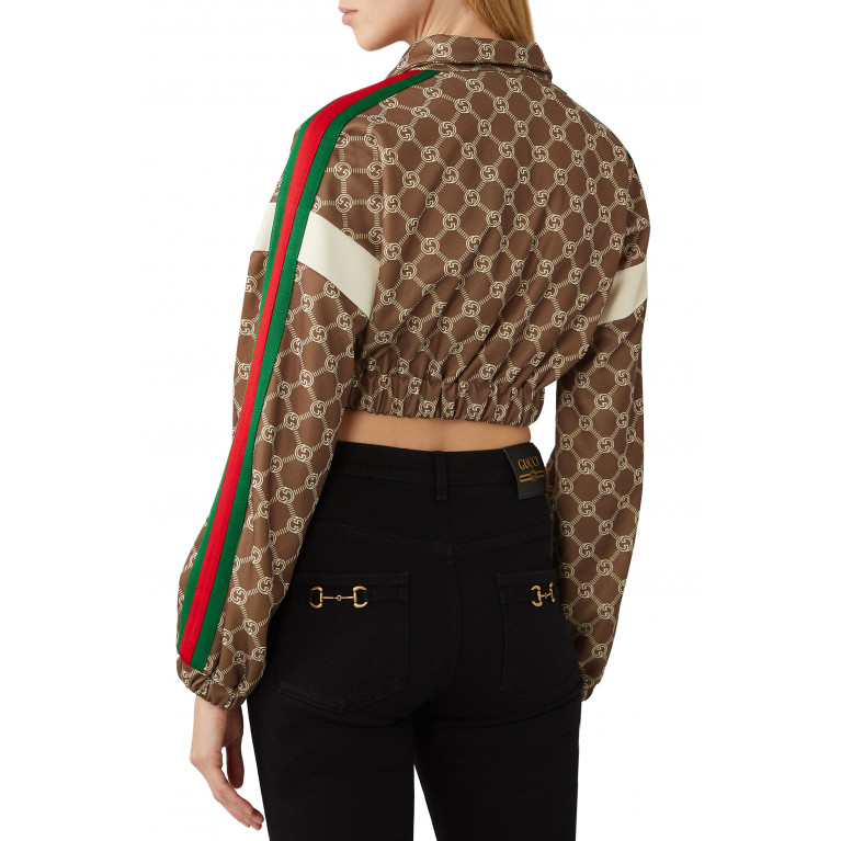 Gucci- Interlocking G Zipper Jacket Brown