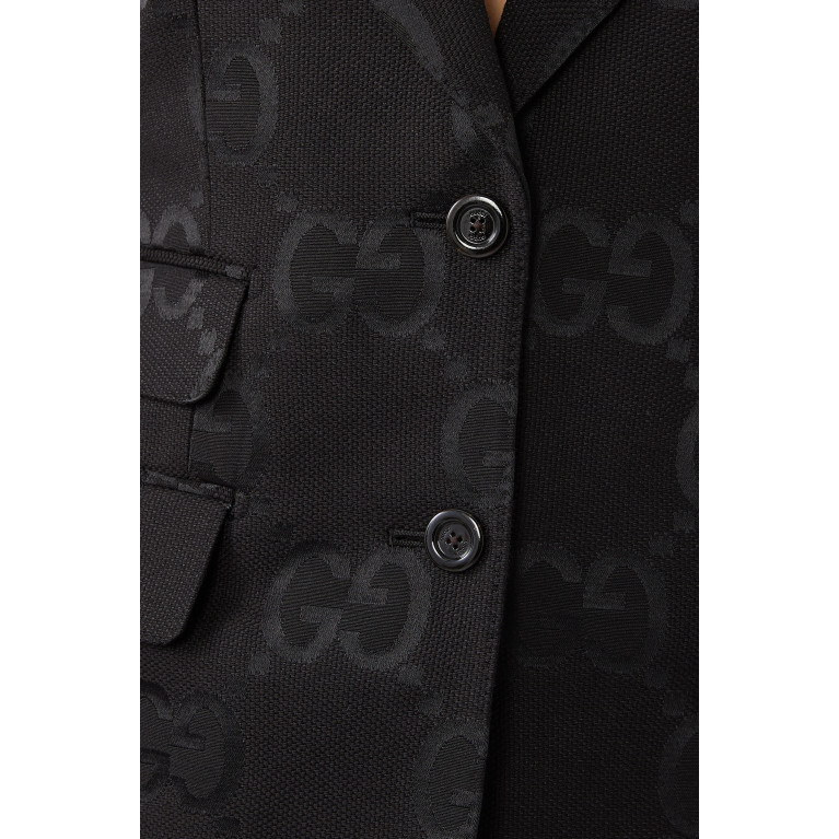 Gucci- GG Monogrammed Blazer Black