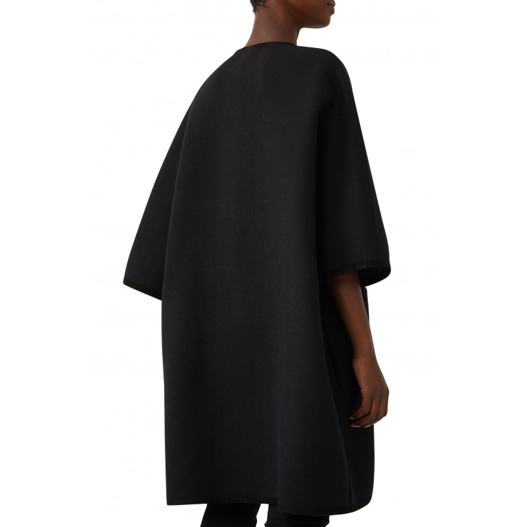 Gucci- Oversized Wool Coat Black