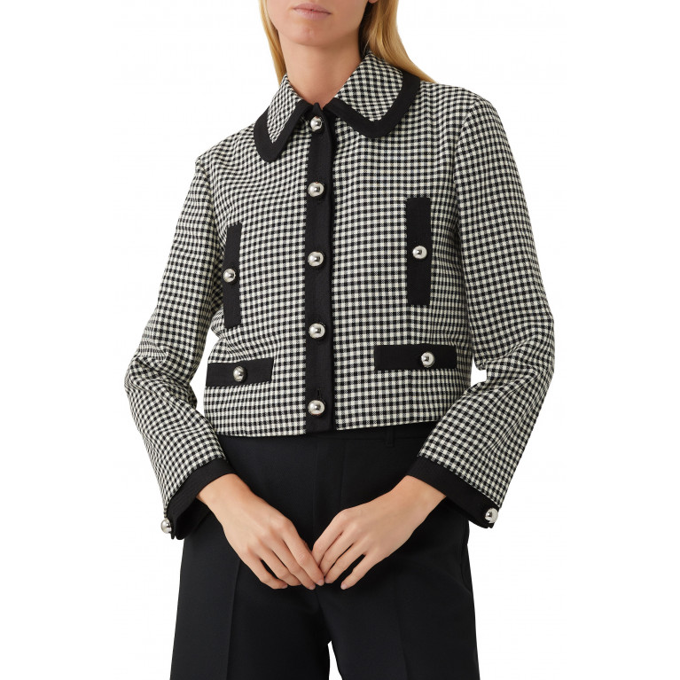 Gucci- Gingham Tailored Jacket Black/Ivory