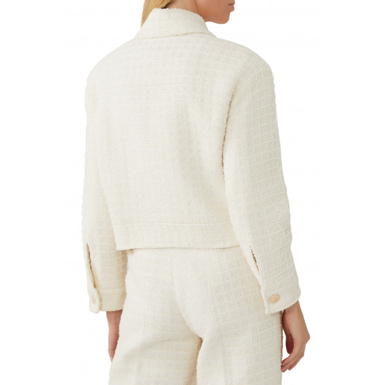 Gucci- Tweed Cropped Jacket Ivory