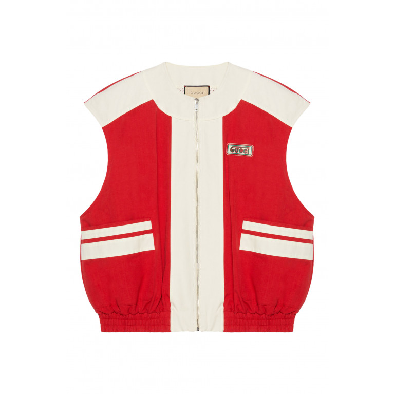 Gucci- Zip-Up Track Vest Red